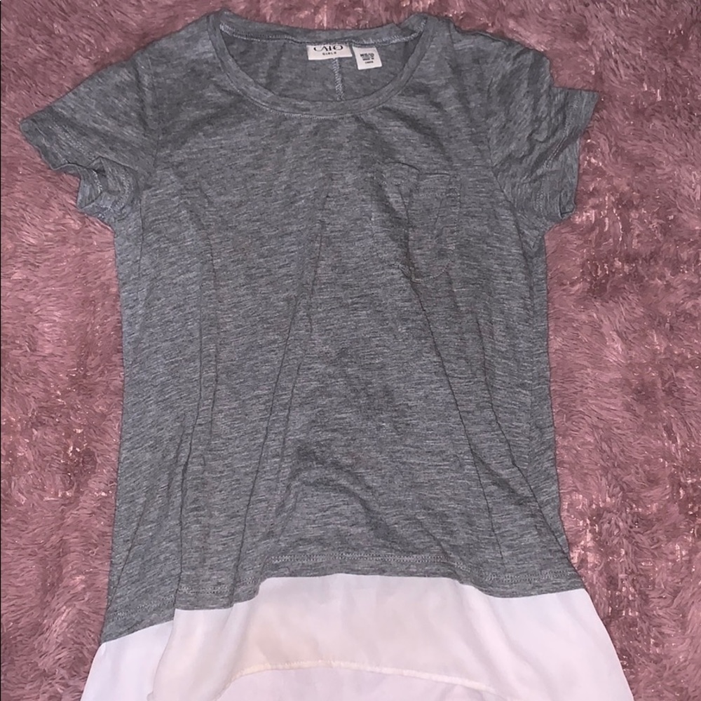 Gray and White Cato Girls Shirt